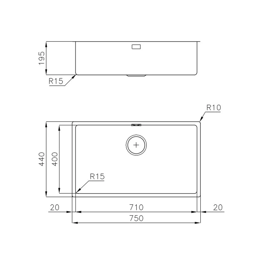 Linsol Foster Ke Sink 750×440 Undermount - Foster Vintage Gold - Image 5