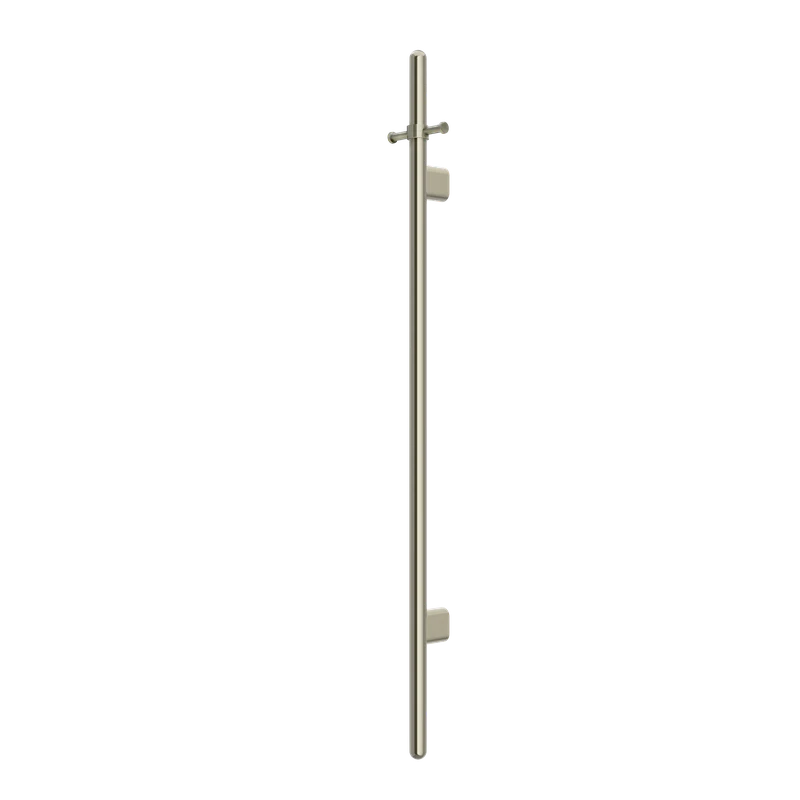 Meir Heated Vertical Towel Rail - PVD Brushed Nickel