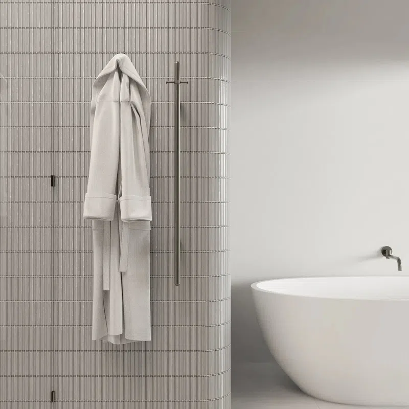 Meir Heated Vertical Towel Rail - PVD Tiger Bronze - Image 3