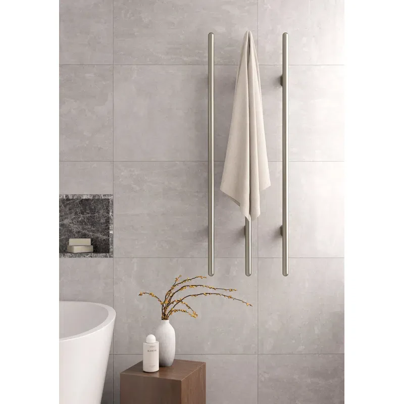 Meir Heated Vertical Towel Rail - PVD Tiger Bronze - Image 4
