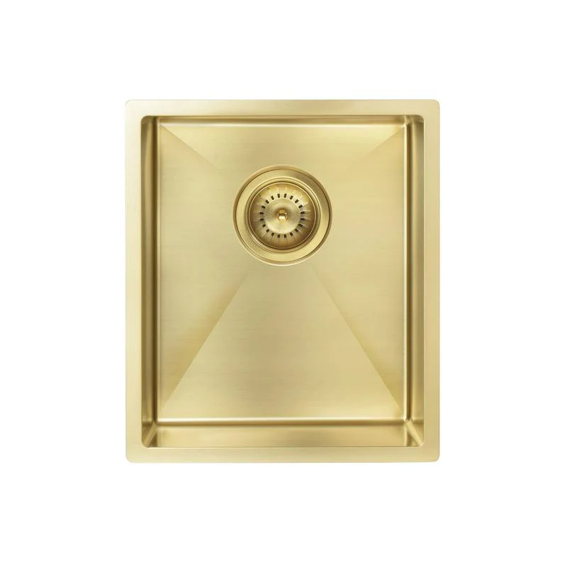 Meir Lavello Kitchen Sink Single Bowl 380 x 440 - PVD Brushed Bronze Gold - Image 6
