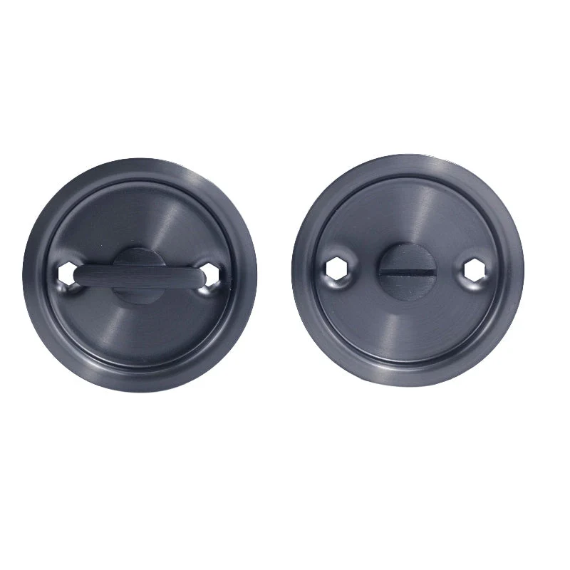 Lockwood Cavity Slider Privacy Set - Satin Gun Metal PVD