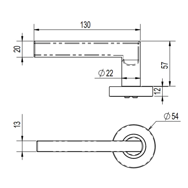 Lockwood Lever V4 Privacy Set With Latch - Satin Gun Metal PVD - Image 2