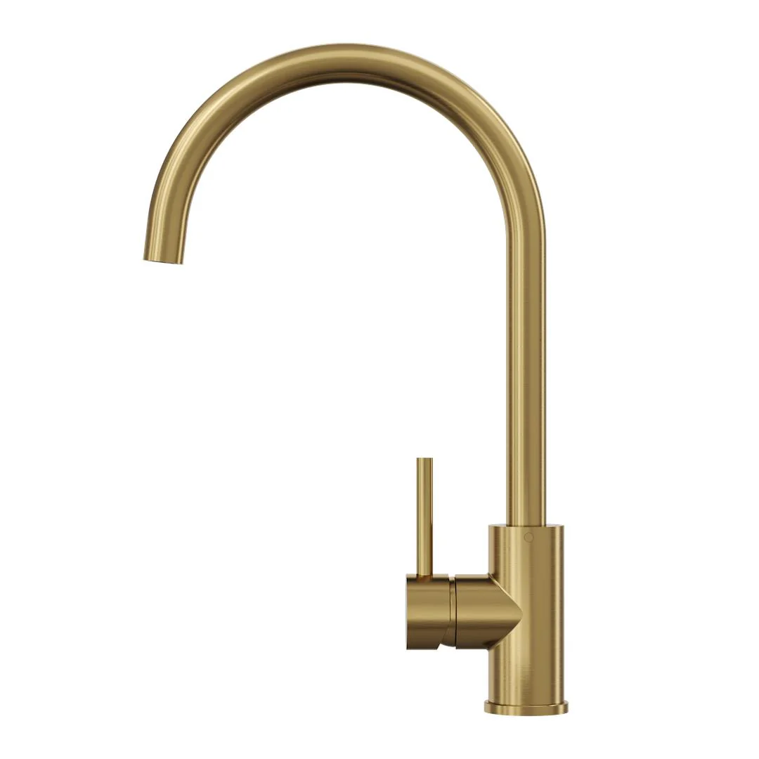 Linsol Louis Sink Mixer - Brushed Brass - Image 2