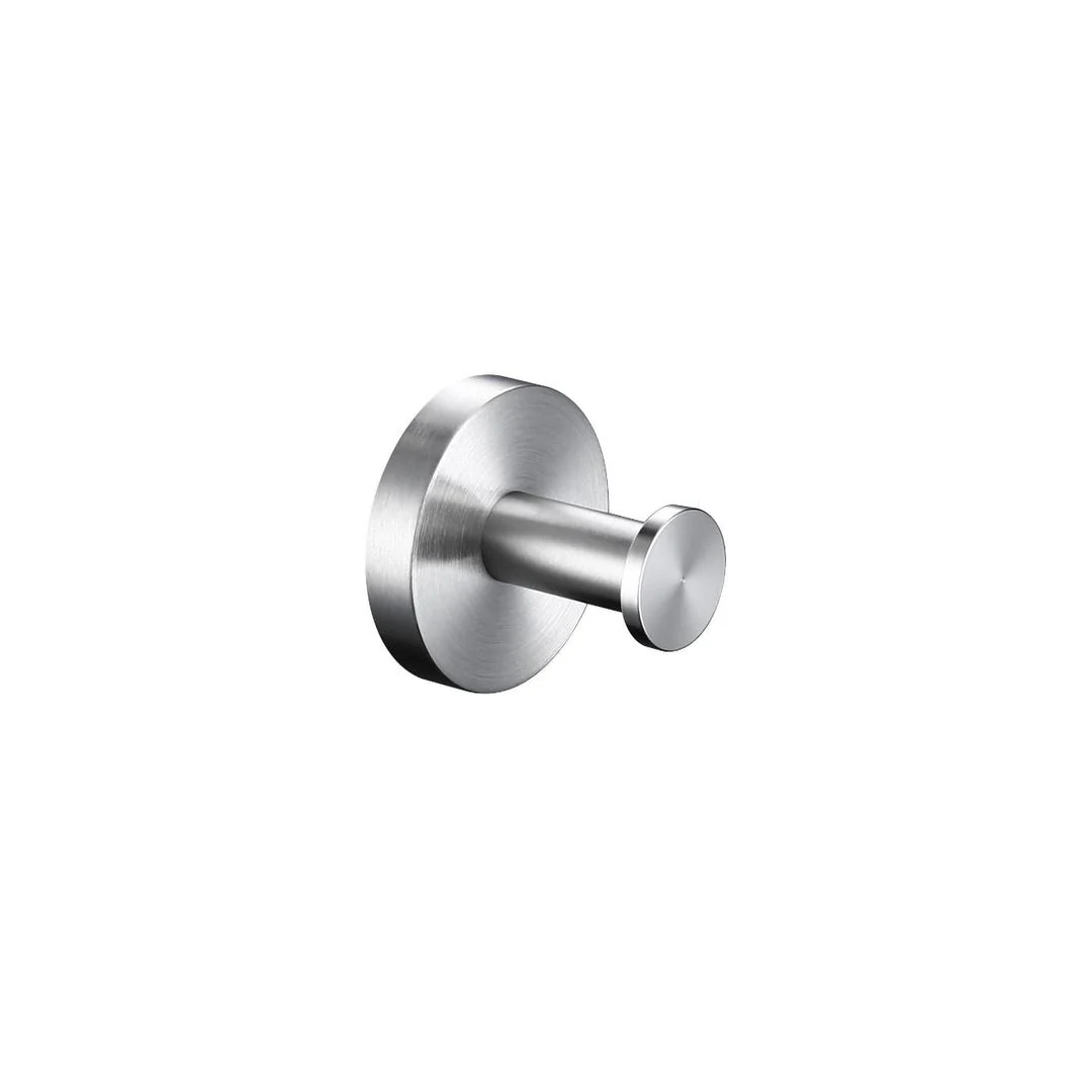 Linsol Lux S2 Single Robe Hook - Brushed Nickel