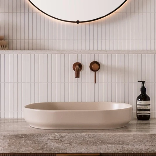 ADP Marilyn 550mm Above Counter Basin - Matte Ivory - Image 3