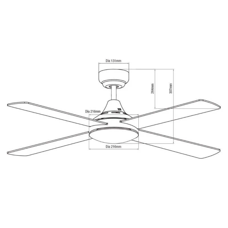 Martec Link 48" AC Ceiling Fan - White - Image 2
