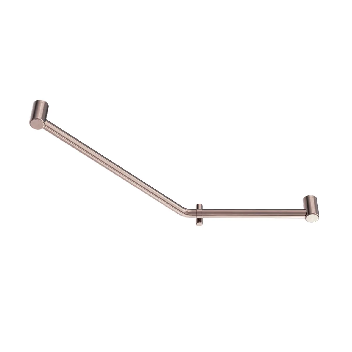Nero Mecca Care 32mm Ambulant 45 Degree Bent Tube Grab Rail 450x650mm - Brushed Bronze