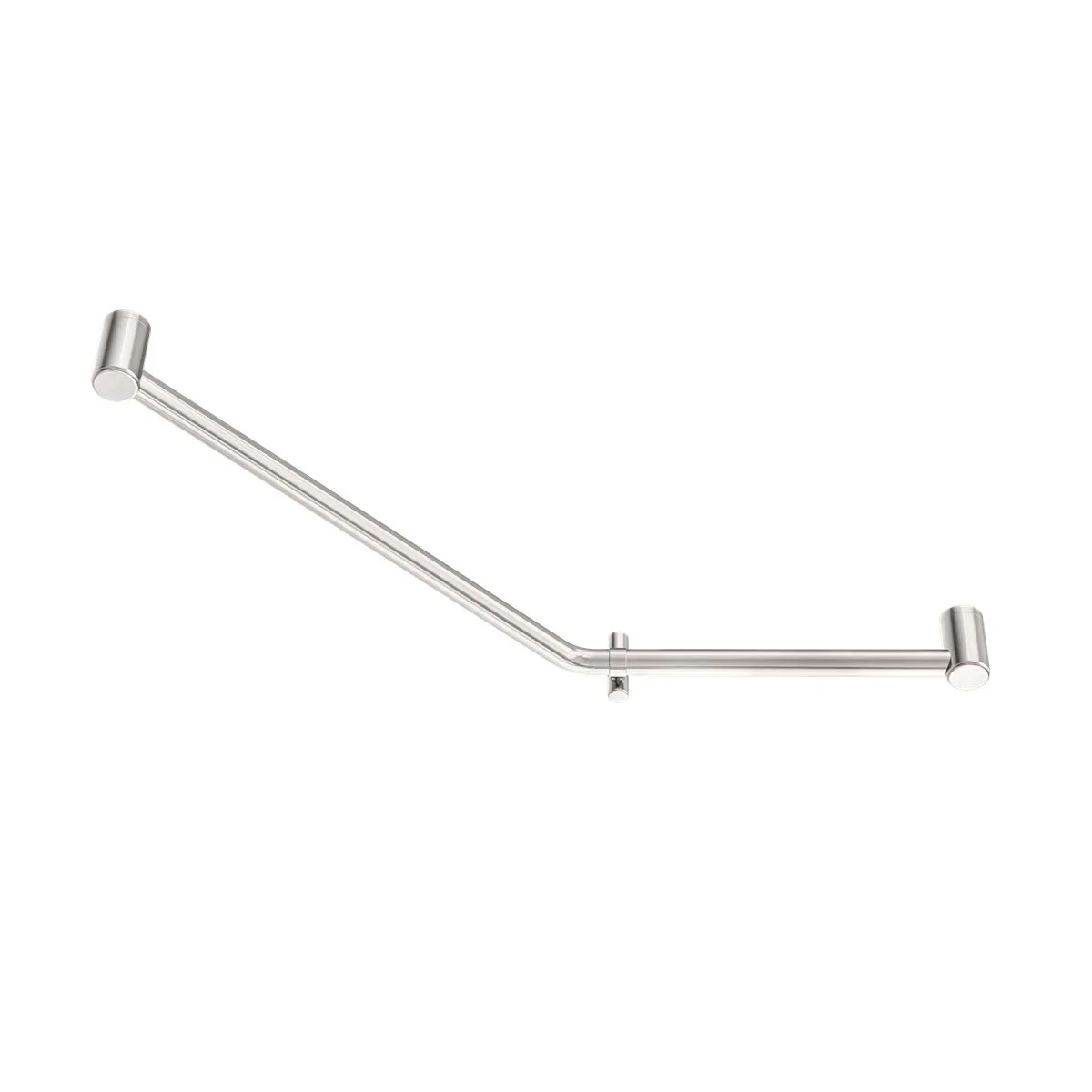 Nero Mecca Care 32mm Ambulant 45 Degree Bent Tube Grab Rail 450x650mm - Brushed Nickel