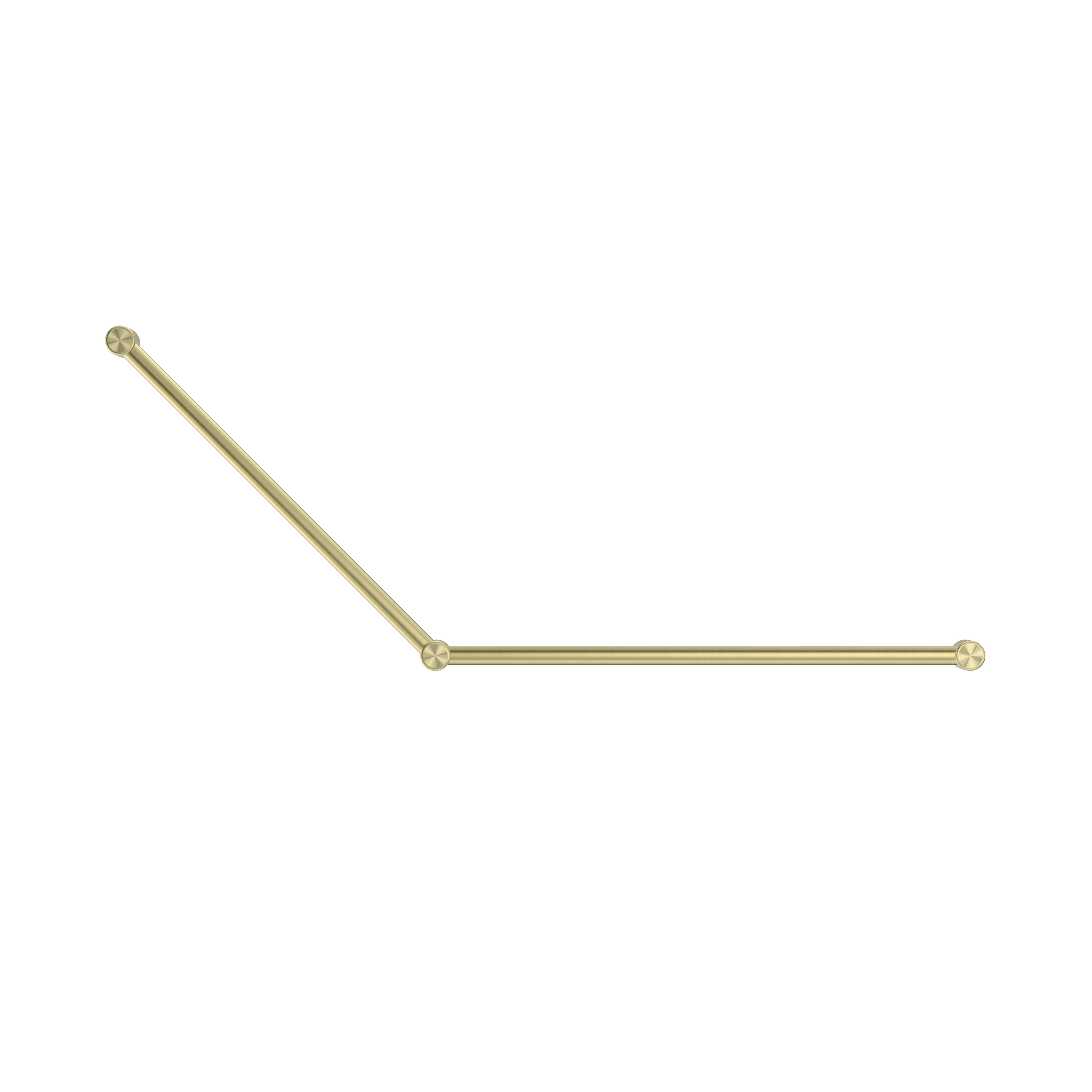 Nero Mecca Care 32mm Dda Grab Rail Set 45 Degree 750x900mm - Brushed Gold - Image 2