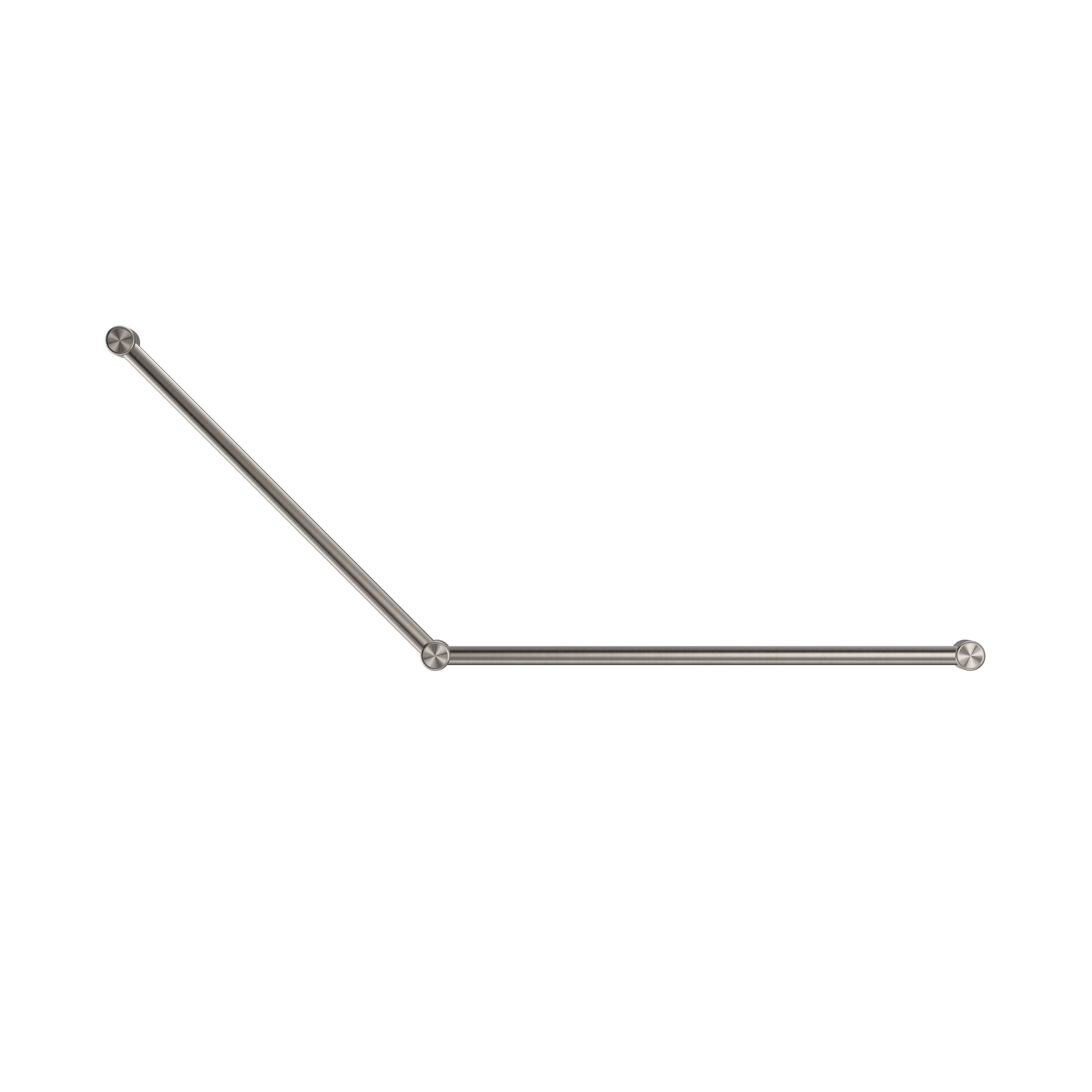 Nero Mecca Care 32mm Dda Grab Rail Set 45 Degree 750x900mm - Brushed Nickel - Image 2