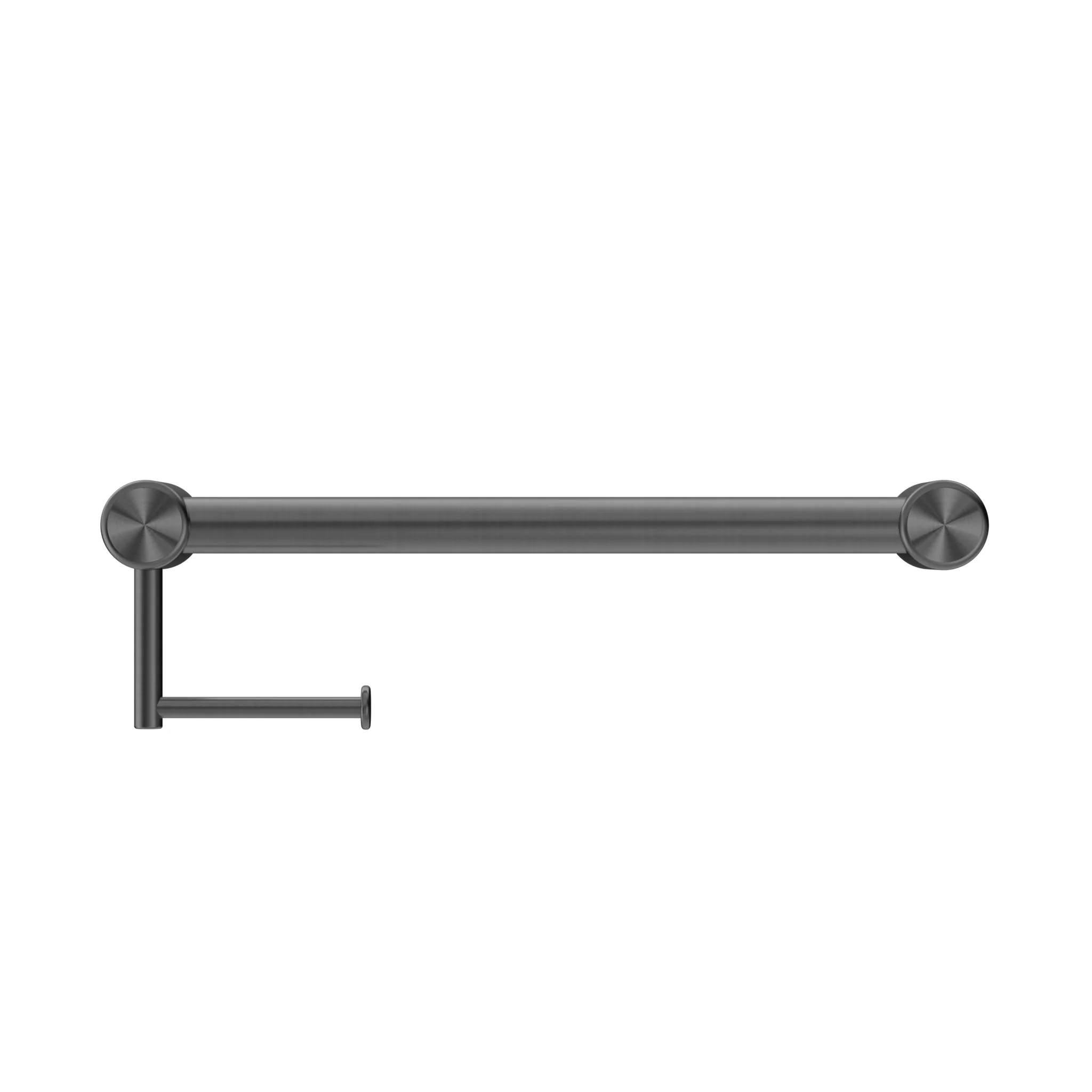 Nero Mecca Care 32mm Grab Rail With Toilet Roll Holder 450mm - Gun Metal - Image 2
