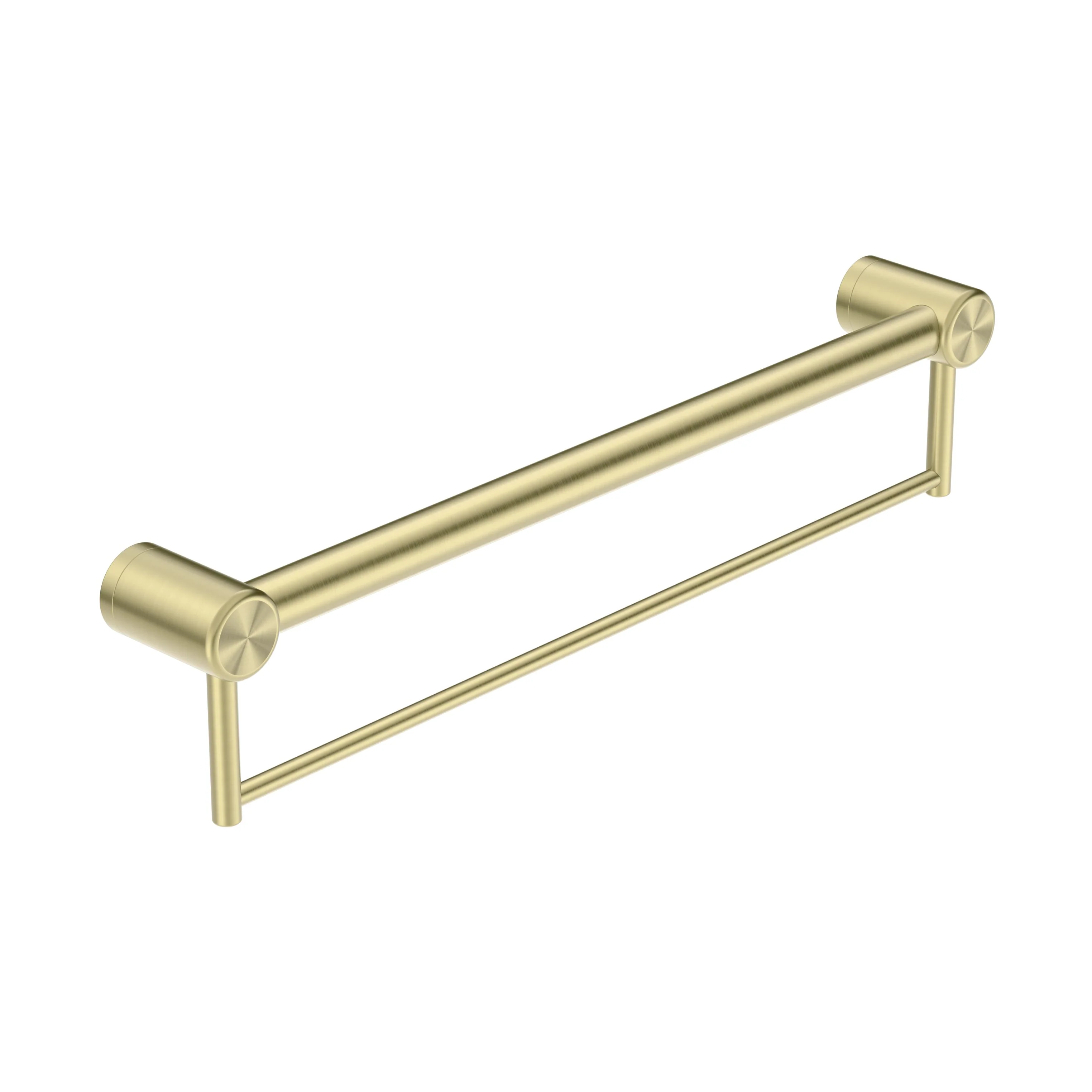 Nero Mecca Care 32mm Grab Rail With Towel Holder - Brushed Gold