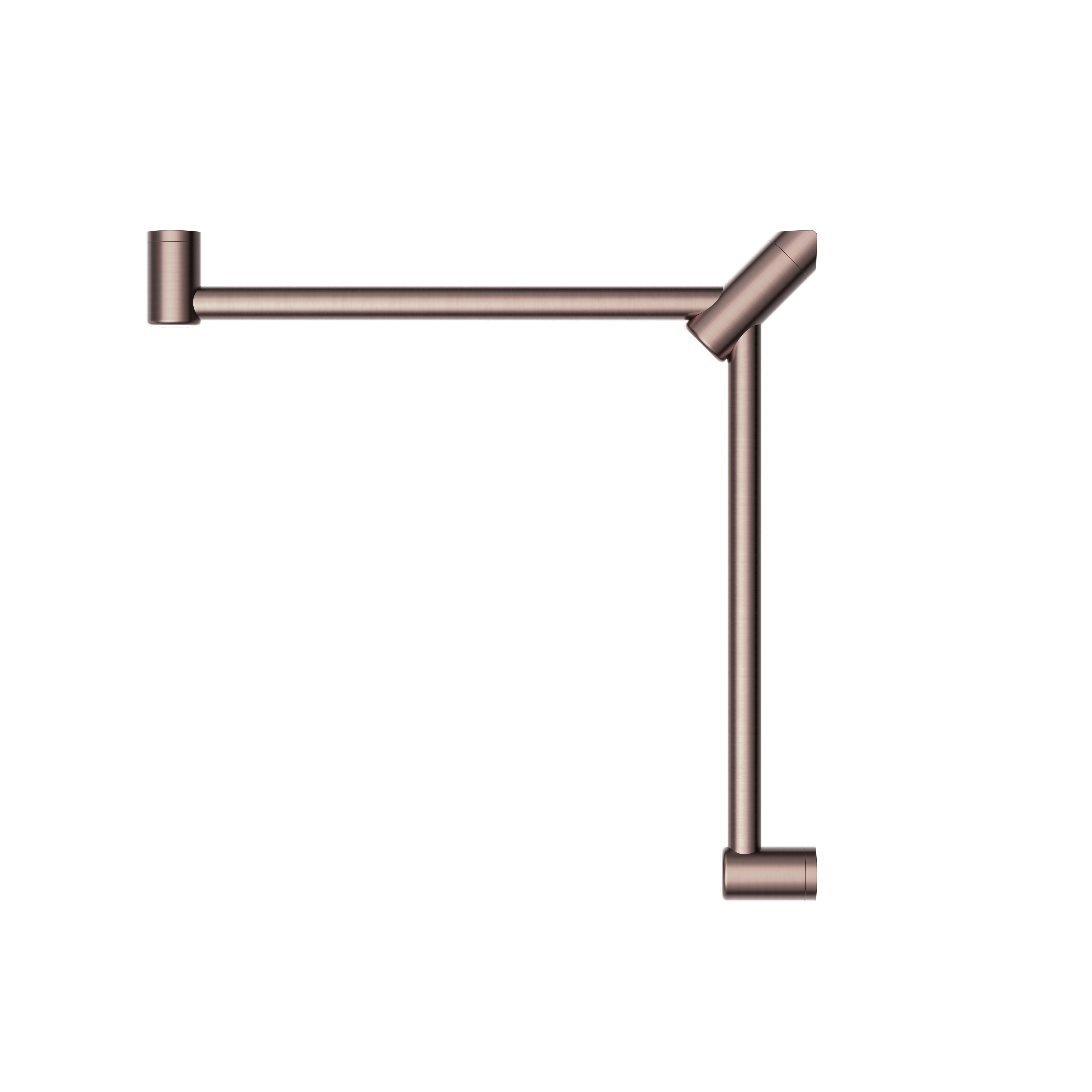 Nero Mecca Care 32mm Wrap Around Corner Grab Rail 600x600mm - Brushed Bronze - Image 2