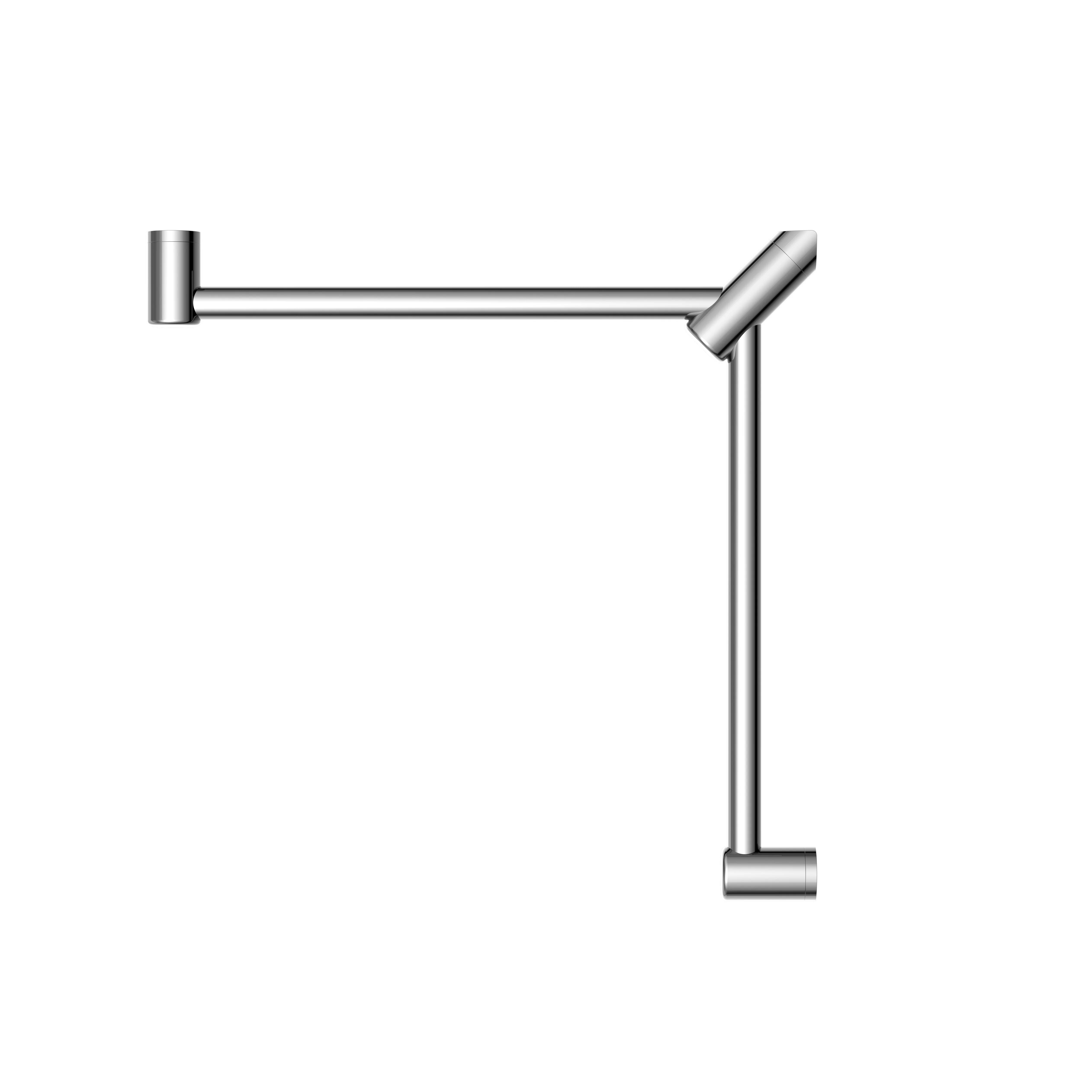Nero Mecca Care 32mm Wrap Around Corner Grab Rail 600x600mm - Chrome - Image 2