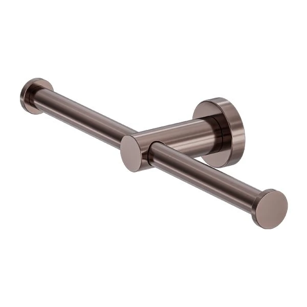 Nero Mecca Double Toilet Roll Holder - Brushed Bronze