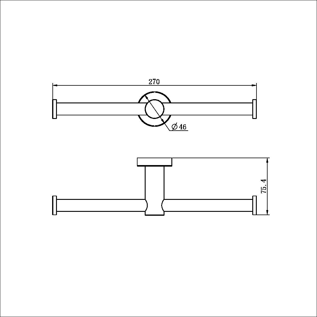 Nero Mecca Double Toilet Roll Holder - Brushed Nickel - Image 3