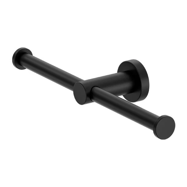 Nero Mecca Double Toilet Roll Holder - Black Matte