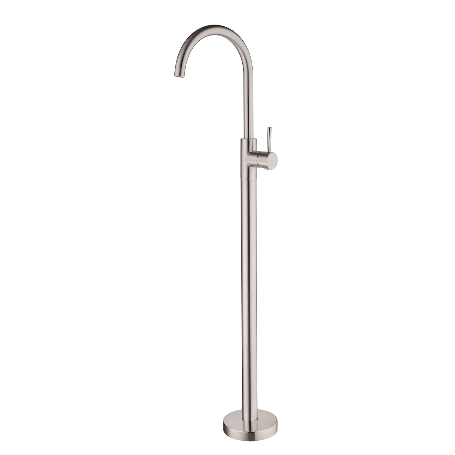 Nero Mecca Freestanding Bath Mixer - Brushed Nickel