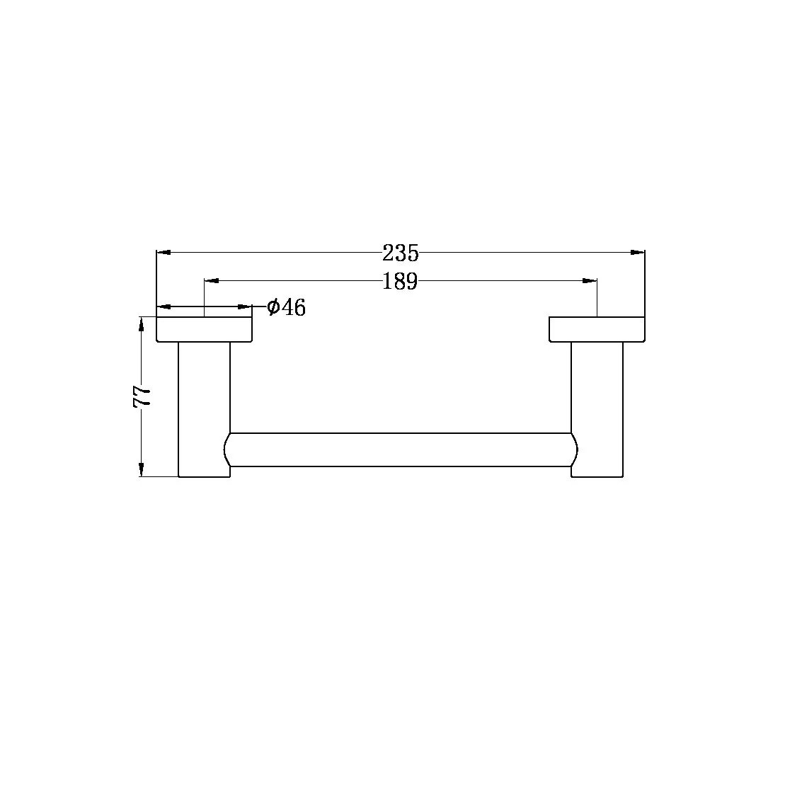 Nero Mecca Hand Towel Rail - Chrome - Image 4