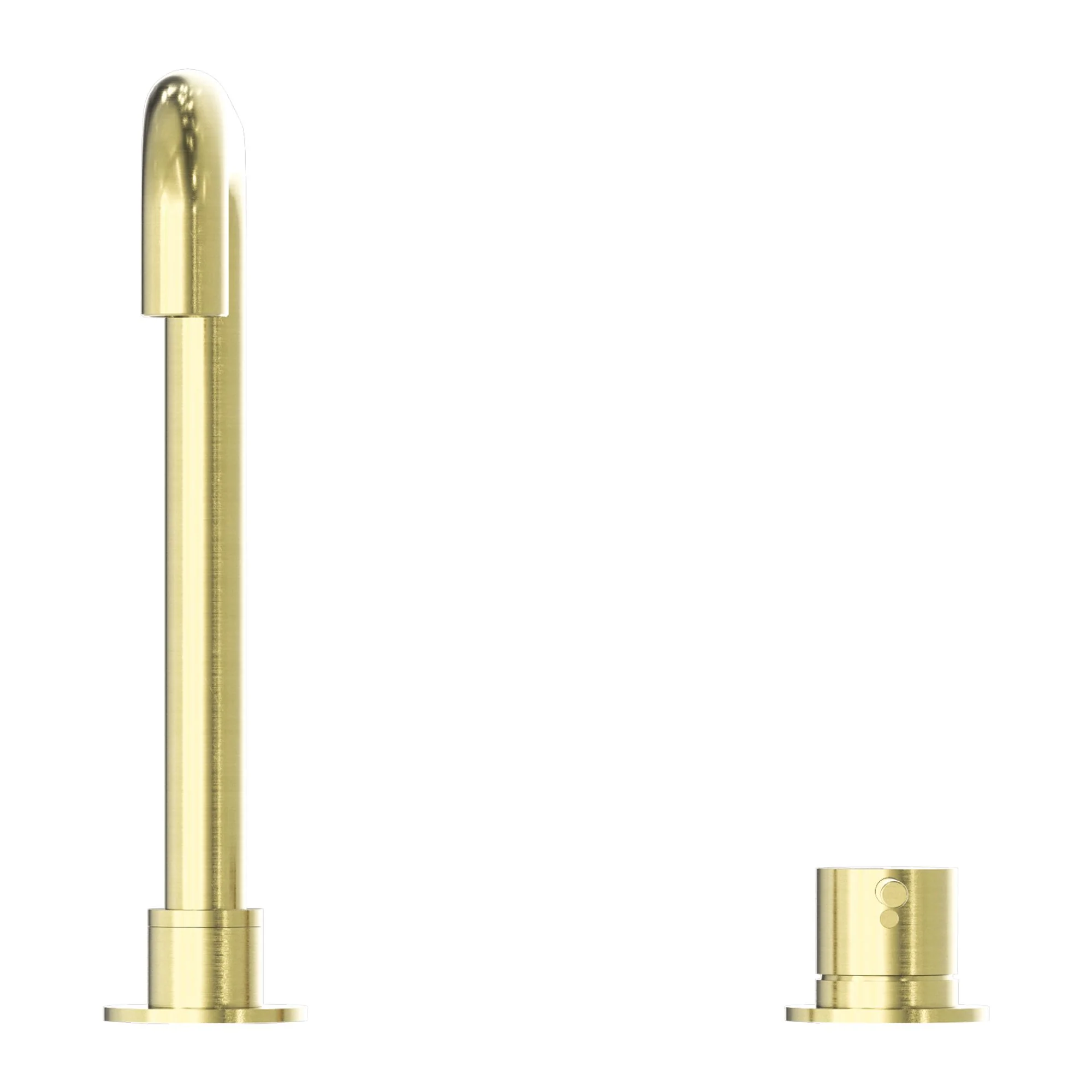 Nero Mecca Hob Basin Mixer Square Swivel Spout - Brushed Gold - Image 3