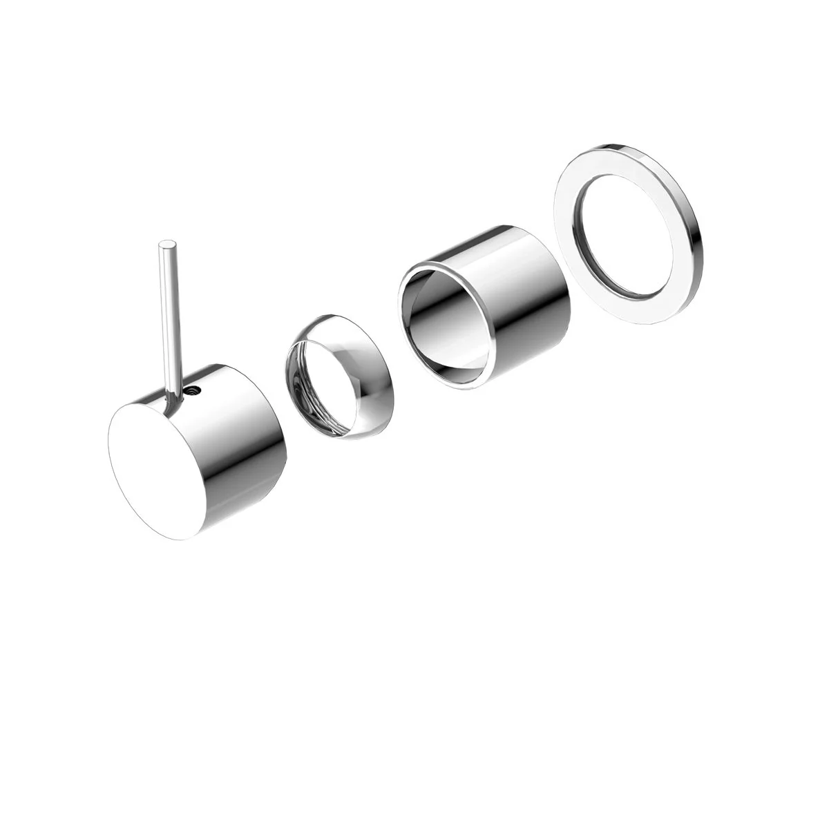 Nero Mecca Shower Mixer 60mm Handle Up Plate (Trim Kit Only) - Chrome
