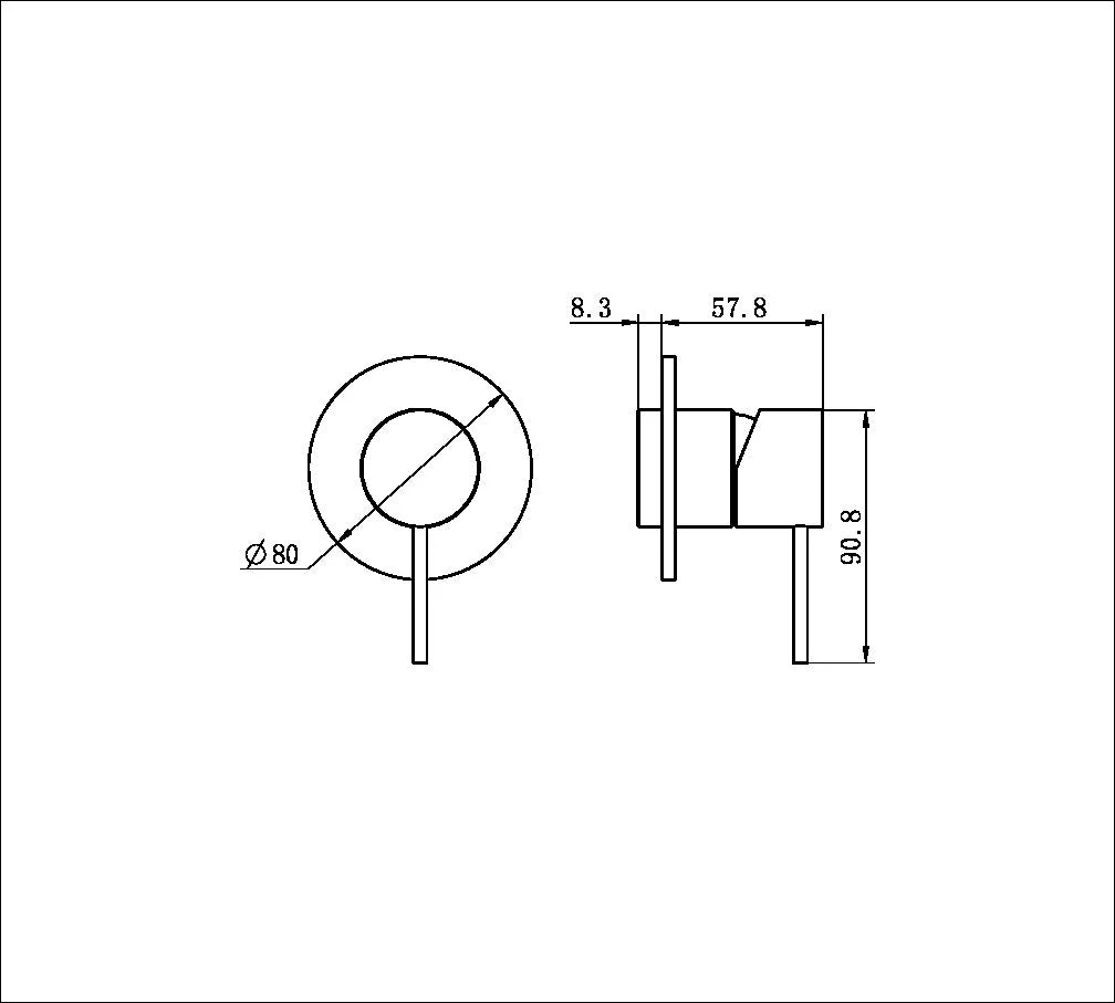 Nero Mecca Shower Mixer 80mm Plate (Trim Kit Only) - Brushed Nickel - Image 2