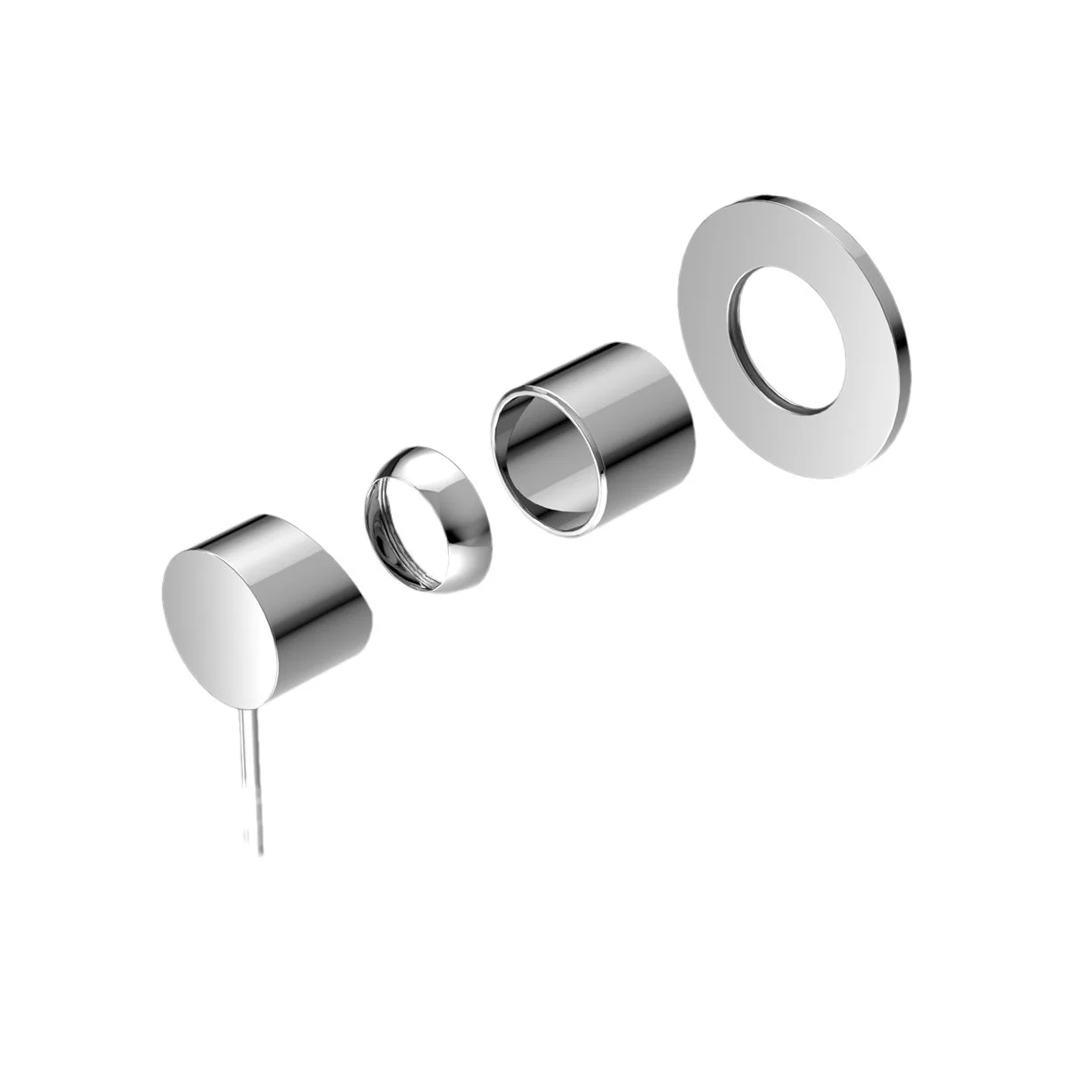 Nero Mecca Shower Mixer 80mm Plate (Trim Kit Only) - Chrome