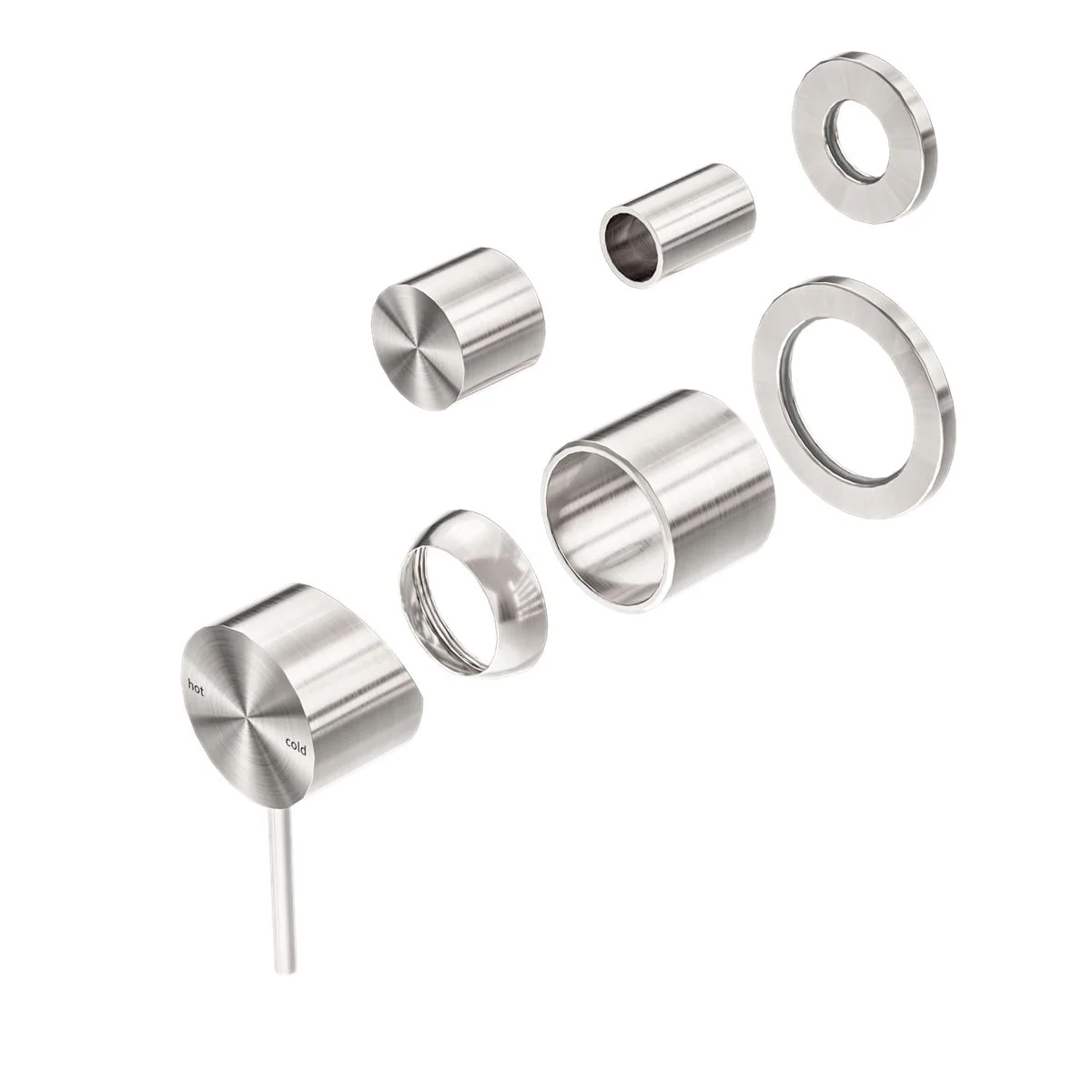 Nero Mecca Shower Mixer With Diverter Separate Back Plate (Trim Kit Only) - Brushed Nickel