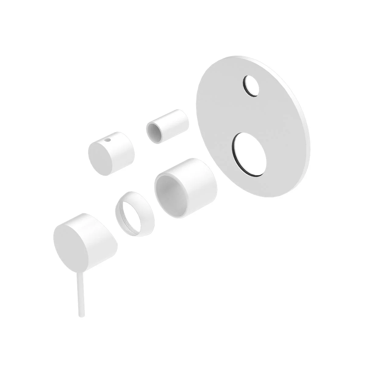 Nero Mecca Shower Mixer With Diverter (Trim Kit Only) - White Matte