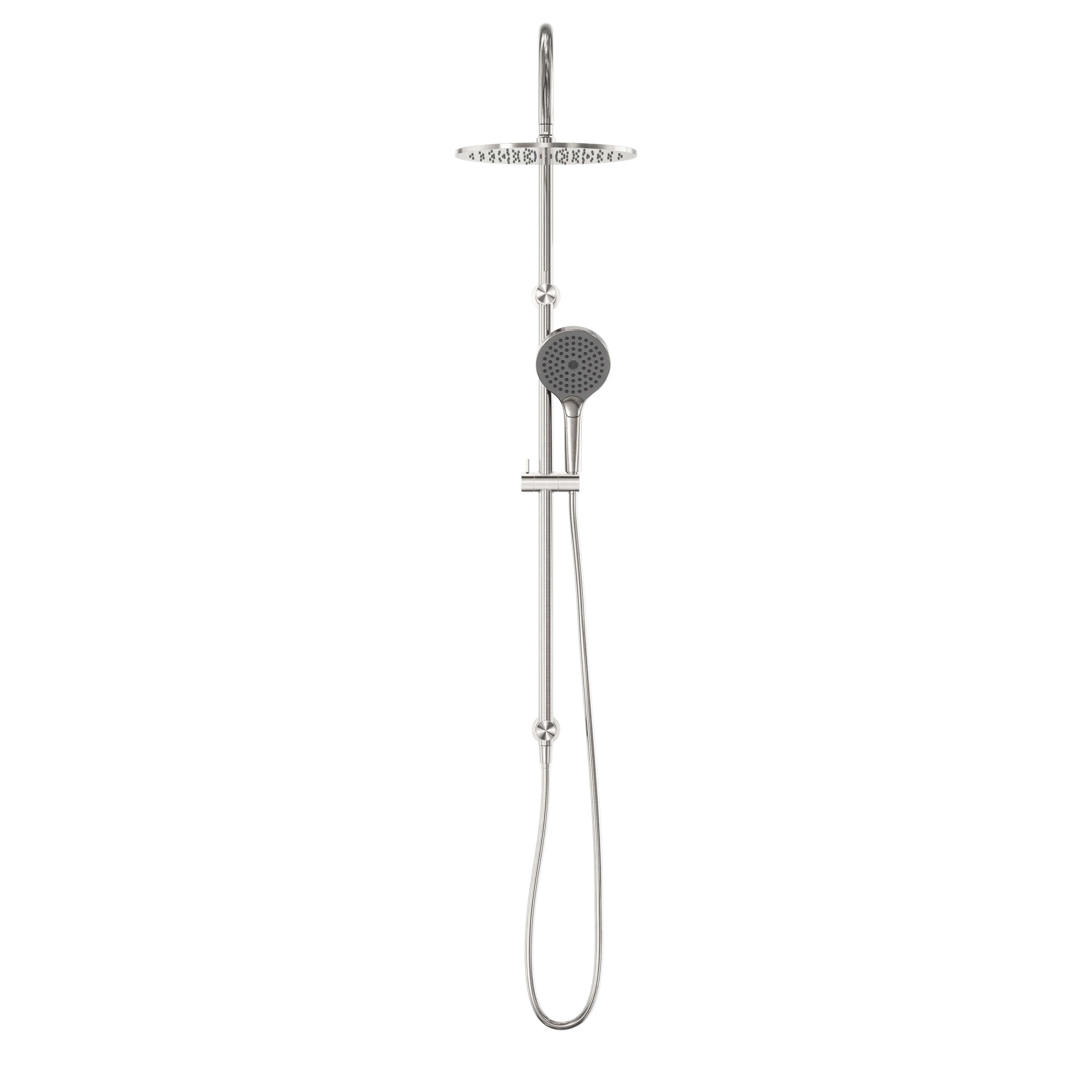 Nero Mecca Twin Shower With Air Shower II - Brushed Nickel - Image 2