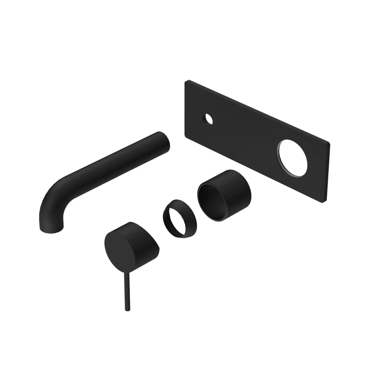 Nero Mecca Wall Basin/Bath Mixer (Trim Kit Only) - Black Matte