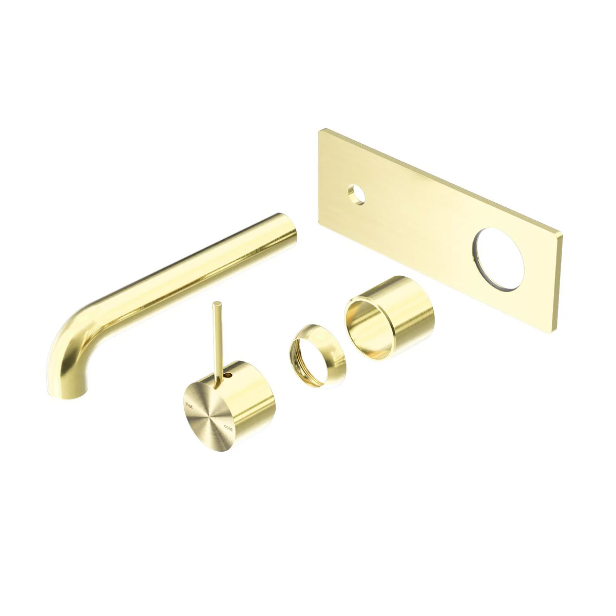 Nero Mecca Wall Basin/Bath Mixer Handle Up (Trim Kit Only) - Brushed Gold