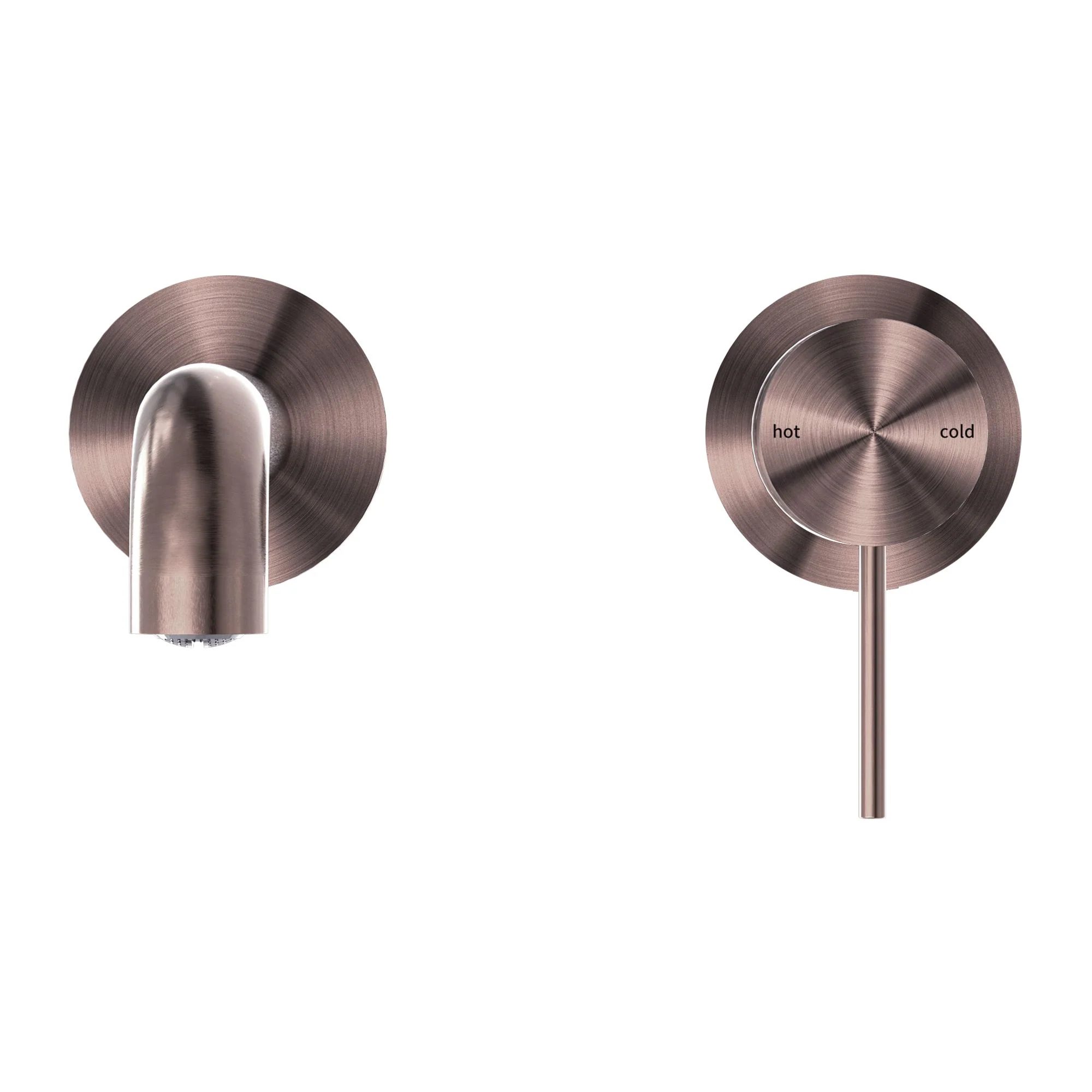 Nero Mecca Wall Basin/Bath Mixer Separate Back Plate - Brushed Bronze - Image 3