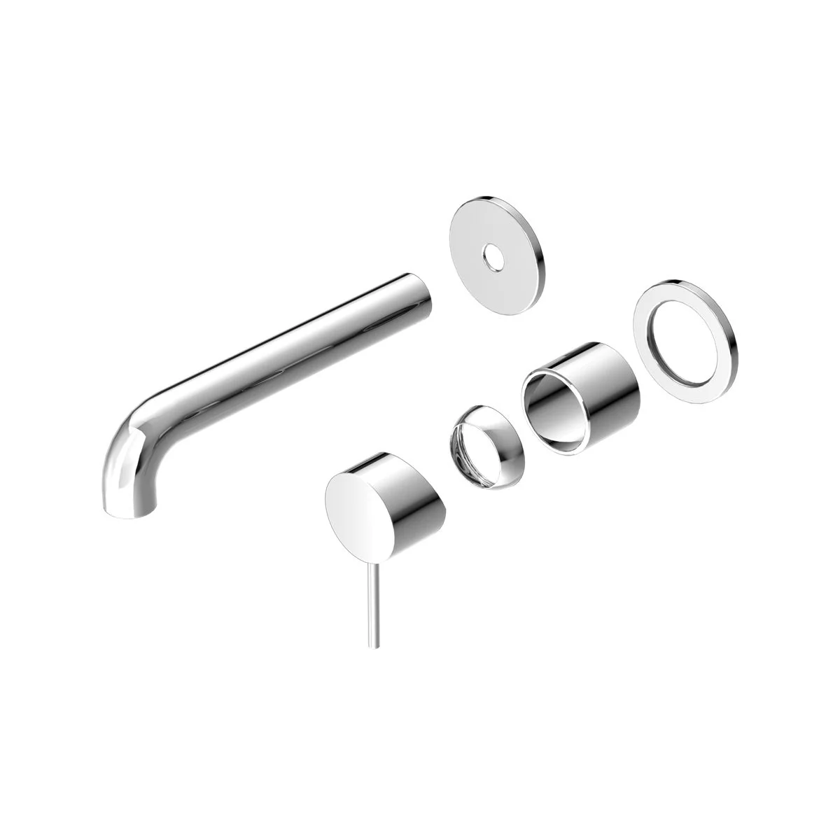 Nero Mecca Wall Basin/Bath Mixer Separate Back Plate (Trim Kit Only) - Chrome