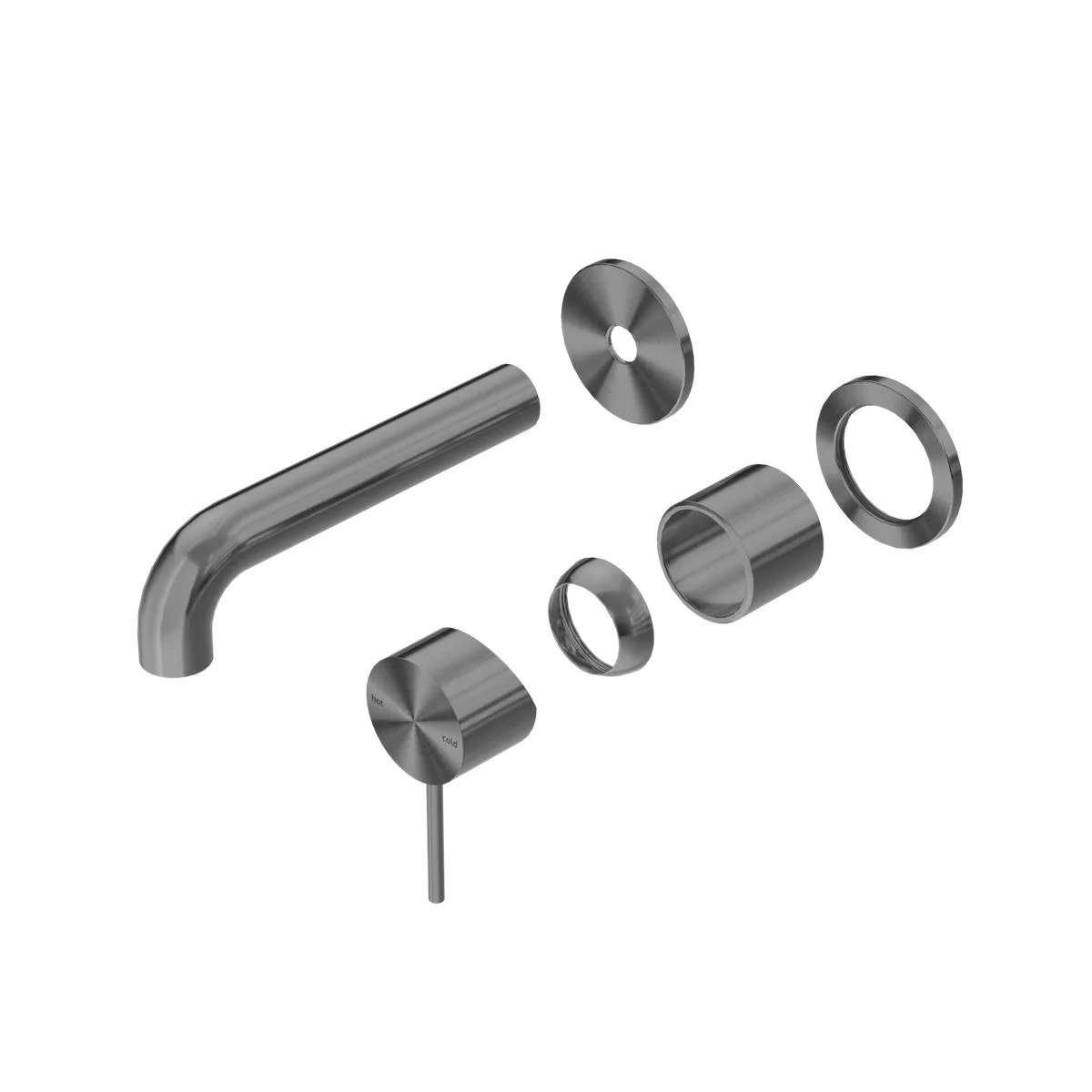 Nero Mecca Wall Basin/Bath Mixer Separate Back Plate (Trim Kit Only) - Gun Metal