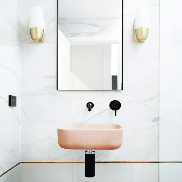 Nood Co Cube Basin Wall Hung - 14 Colours