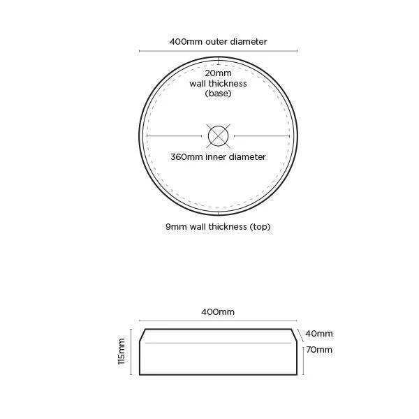 Nood Co Prism Basin Circle Wall Hung - 14 Colours - Image 27