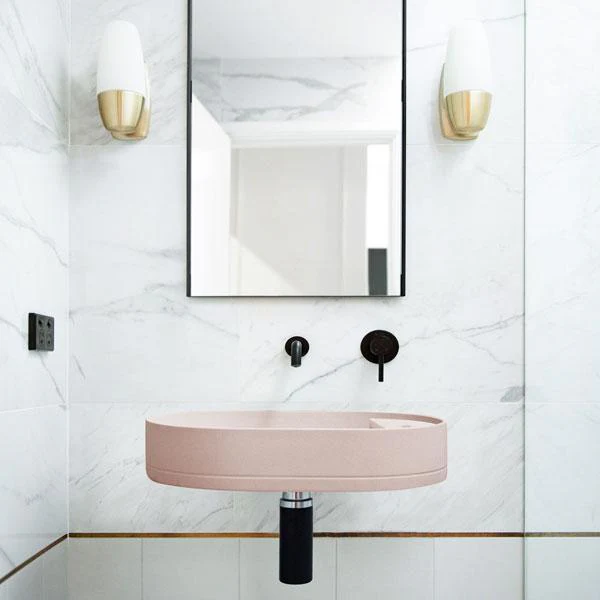Nood Co Shelf Oval Wall Hung Basin - 14 Colours - Image 12