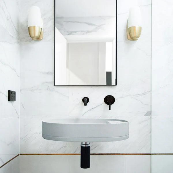 Nood Co Shelf Oval Wall Hung Basin - 14 Colours - Image 13