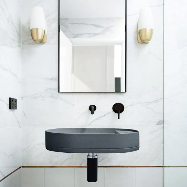 Nood Co Shelf Oval Wall Hung Basin - 14 Colours - Image 6