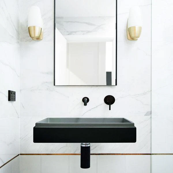 Nood Co Stepp Rectangle Basin Wall Hung - 14 Colours - Image 2