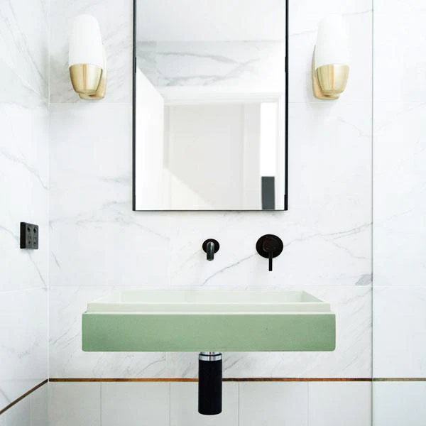Nood Co Stepp Rectangle Basin Wall Hung - 14 Colours - Image 8