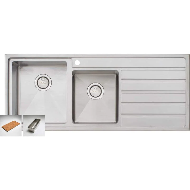 Oliveri Apollo 1 & 3/4 Bowl Sink with Right Drainer - Image 3