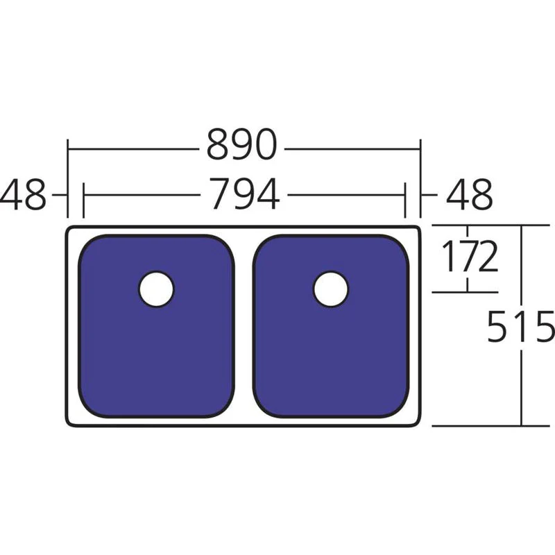 Oliveri Nu-Petite Double Bowl Undermount Sink - Image 2