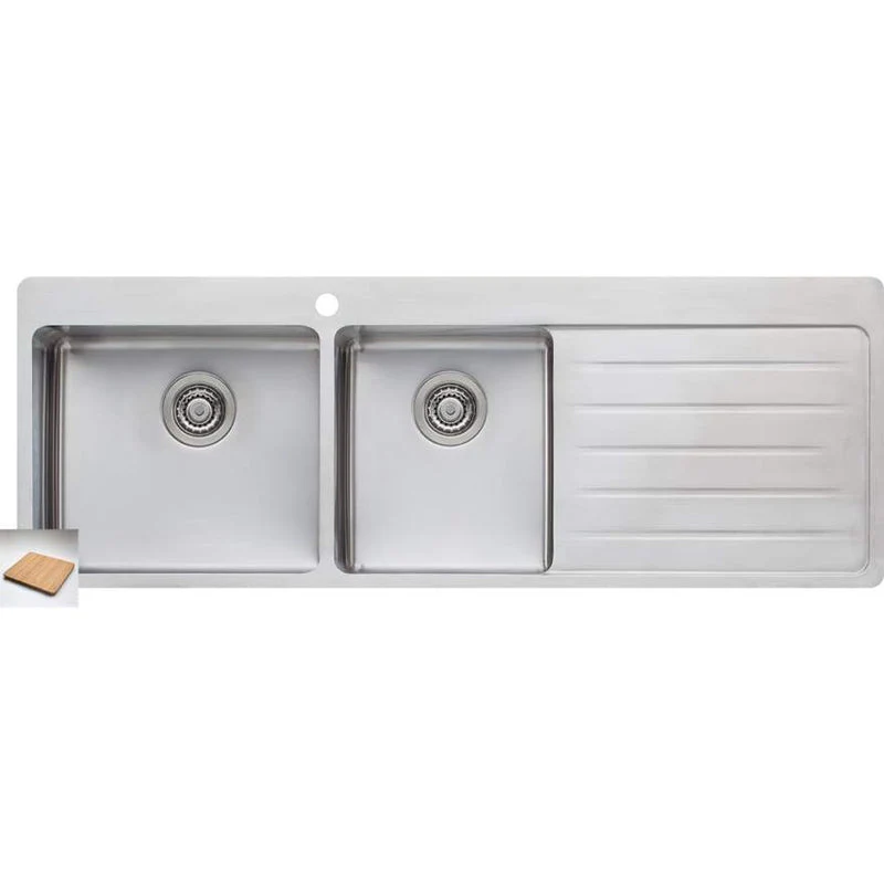 Oliveri Sonetto 1 & 3/4 Bowl Topmount Sink With Right Hand Drainer - Image 3