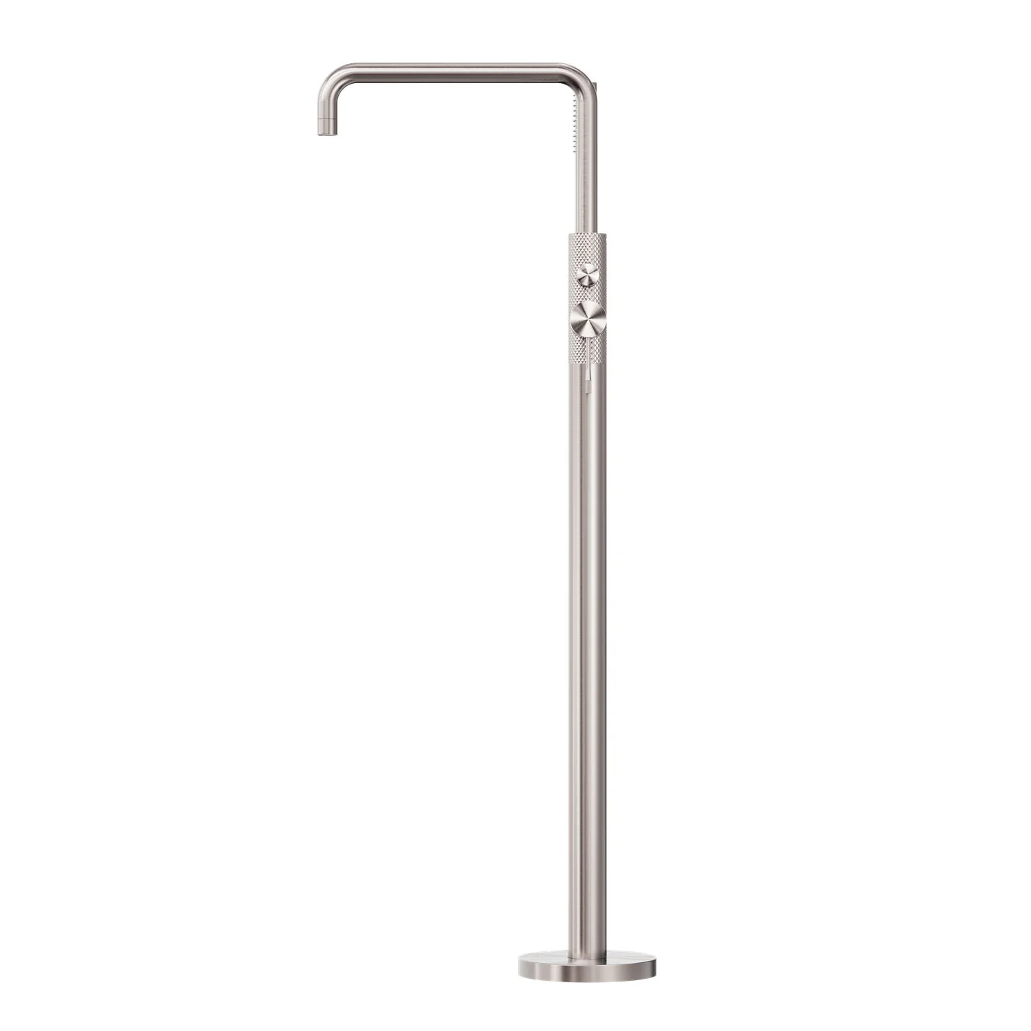 Nero Opal Freestanding Bath Mixer With Hand Shower - Brushed Nickel - Image 2