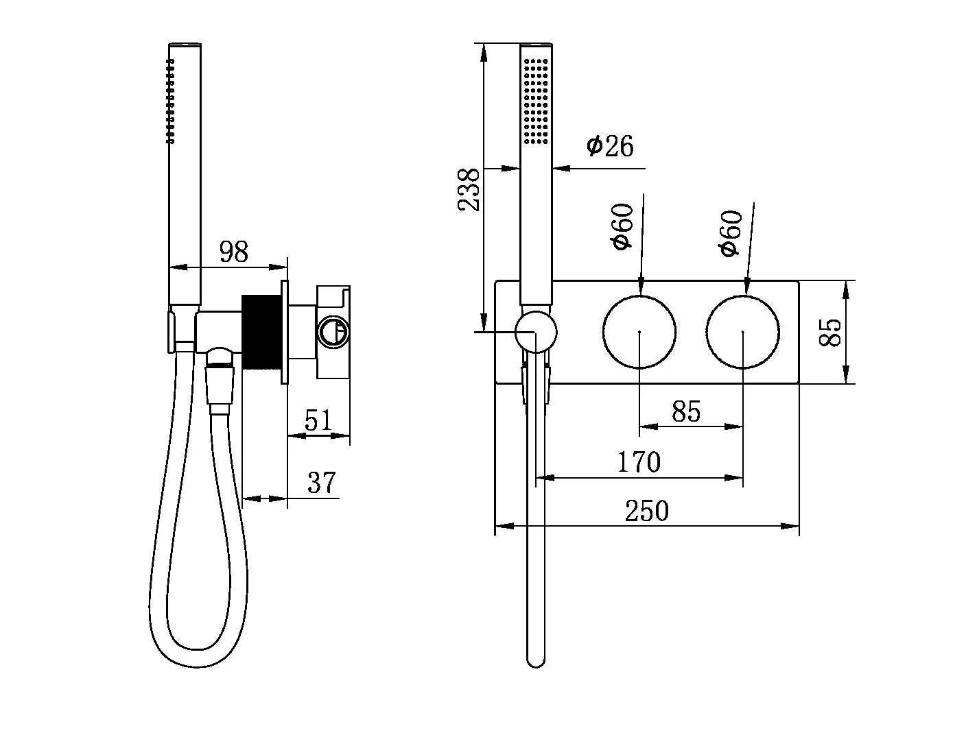 Nero Opal Progressive Shower System - Graphite - Image 4