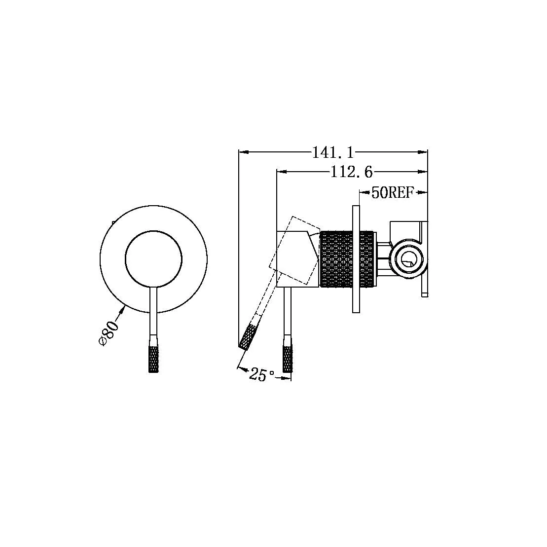 Nero Opal Shower Mixer 80mm Plate - Brushed Gold - Image 4