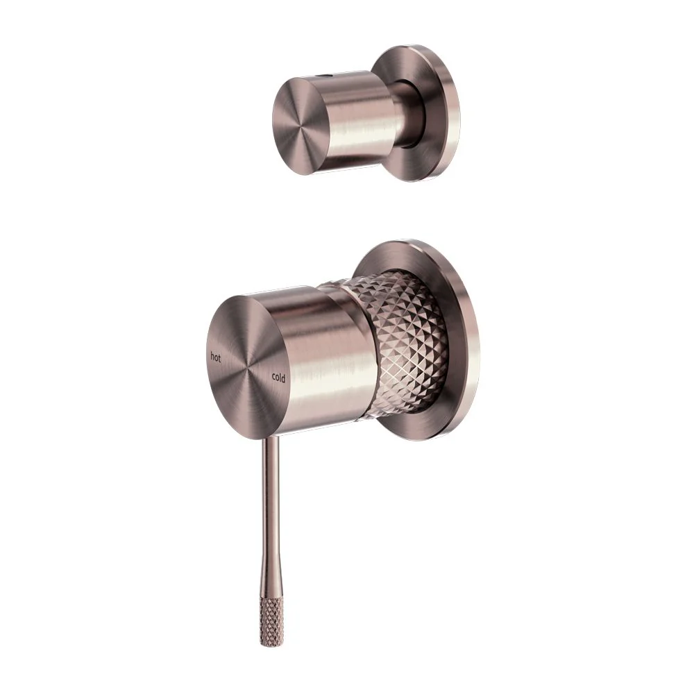 Nero Opal Shower Mixer With Diverter Separate Plate - Brushed Bronze